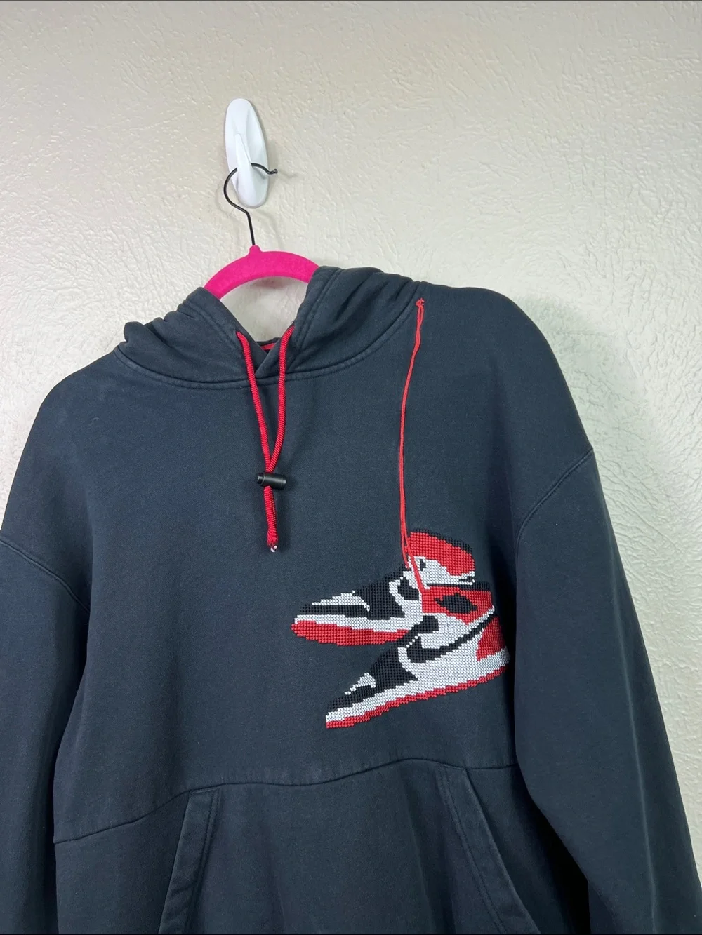 Jordan Retro Jumpman Holiday Pullover Pixelated Air Jordan Graphic Hoodie Medium